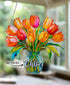 Everlasting Tulips in Vase Personalised